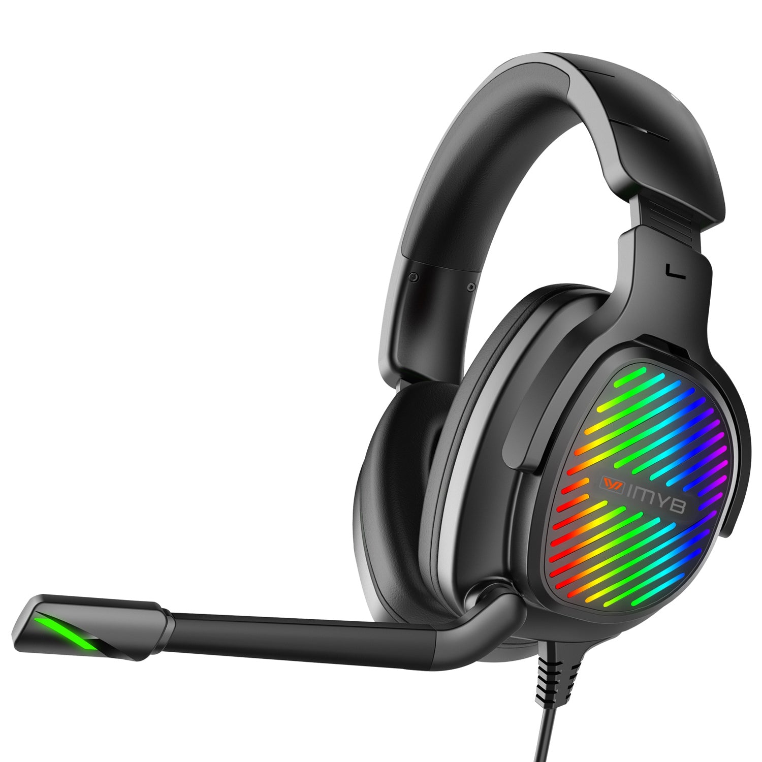 IMYB A82 PC Gaming Headphone HD HiFi Sound Wired Headset with RGB Gradient Light and Comfortable Headband IMYB A82 PC Gaming Headphone HD HiFi Sound Wired Headset with RGB Gradient Light and Comfortable Headband